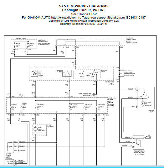 repair-manuals: 1997 Honda CRV Wiring Diagram 2005 honda cr v power window wiring diagram 