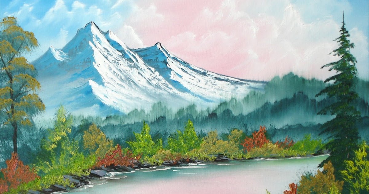 Paint with Barb New Painting, Mountain Range