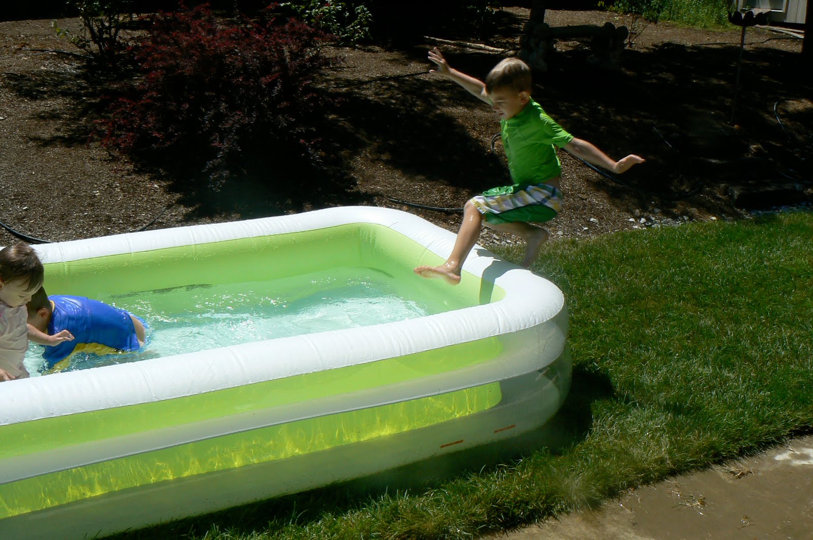 The Crazy Sharrett Family: How much air does it take to fill up the pool?
