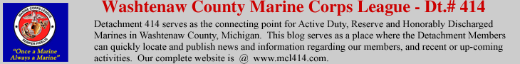 Washtenaw County Michigan Marine Corps League Post 414