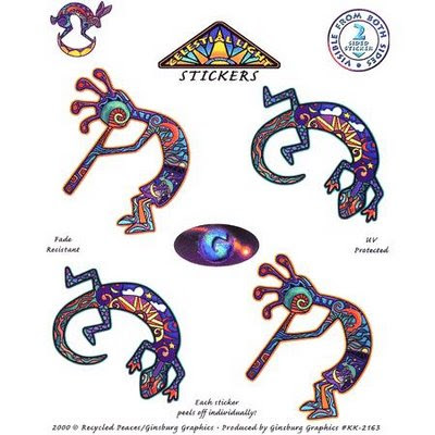 Tatuagem de Kokopelli com fortes motivos incas