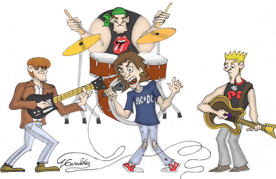 Luciano Giraldez Dibujos: Banda de Rock