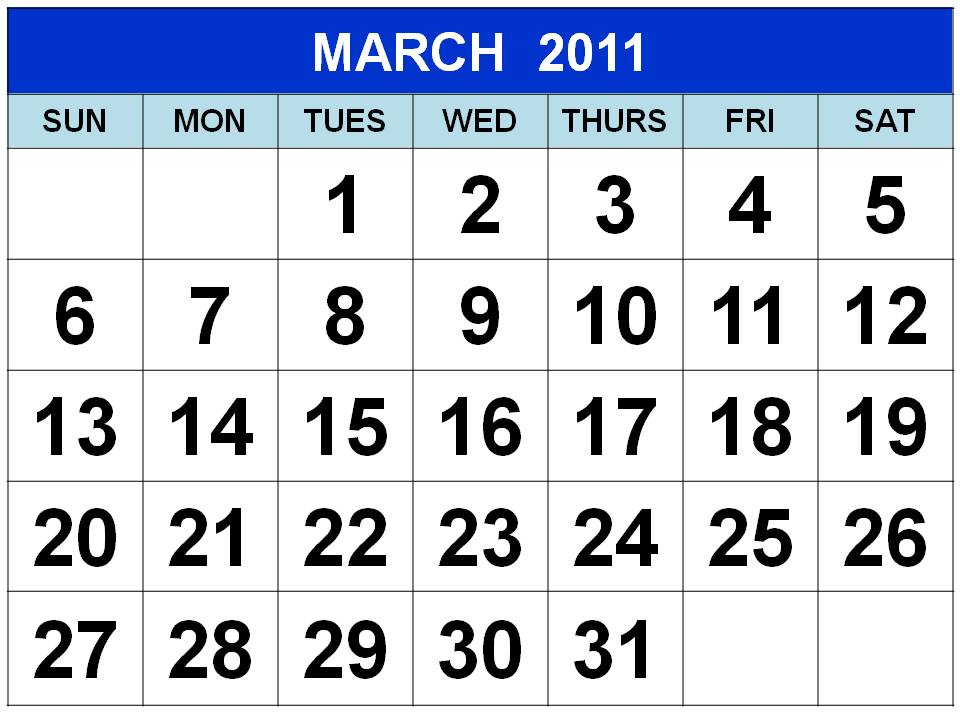 march 2011 calendar holidays