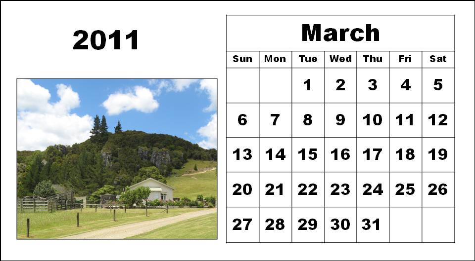 The Symphony of Life: march calendar 2011 wallpaper