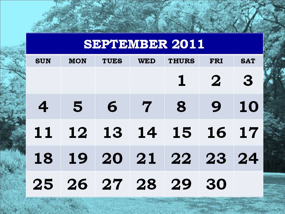 The Symphony of Life: calendar september 2011