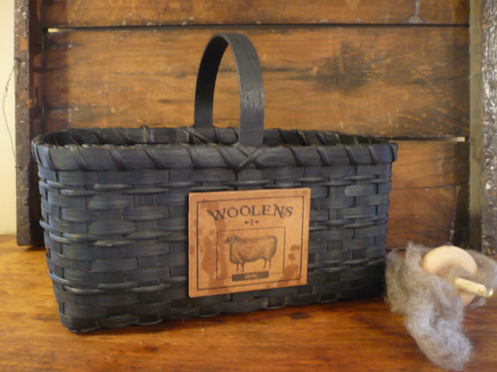 1803 Ohio Farm Baskets "WOOLENS" Basket