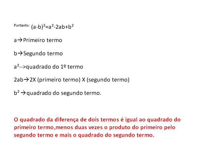 Blog Turma 81 CNSR: Quadrado da diferença de dois termos