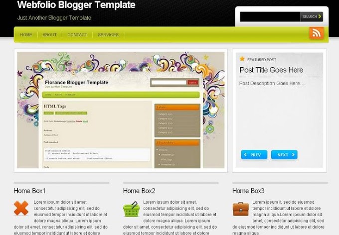 Free Blogger Template Webfolio