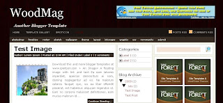 Free Blogger Template - Wood Mag