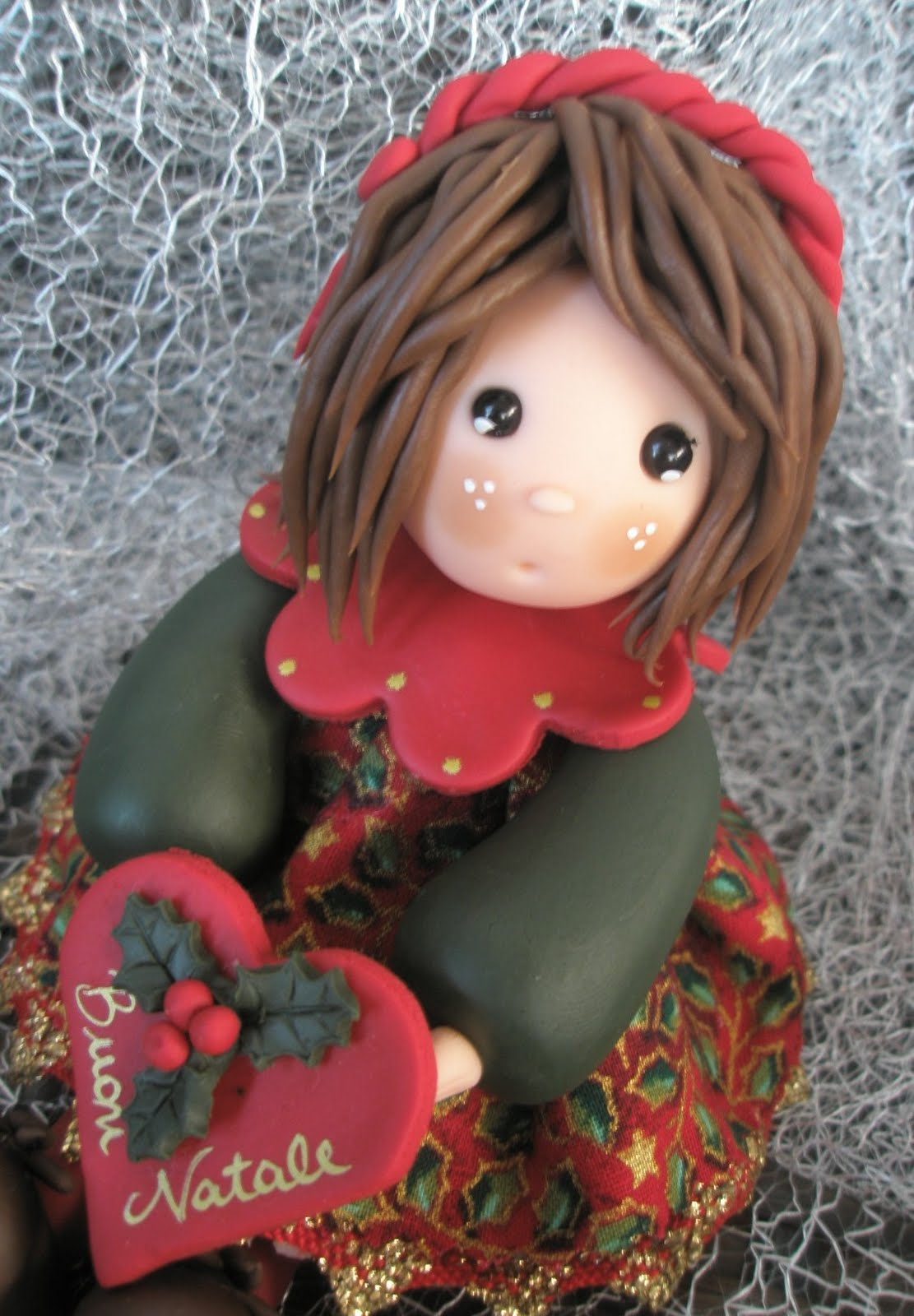bambole di stoffa natalizie