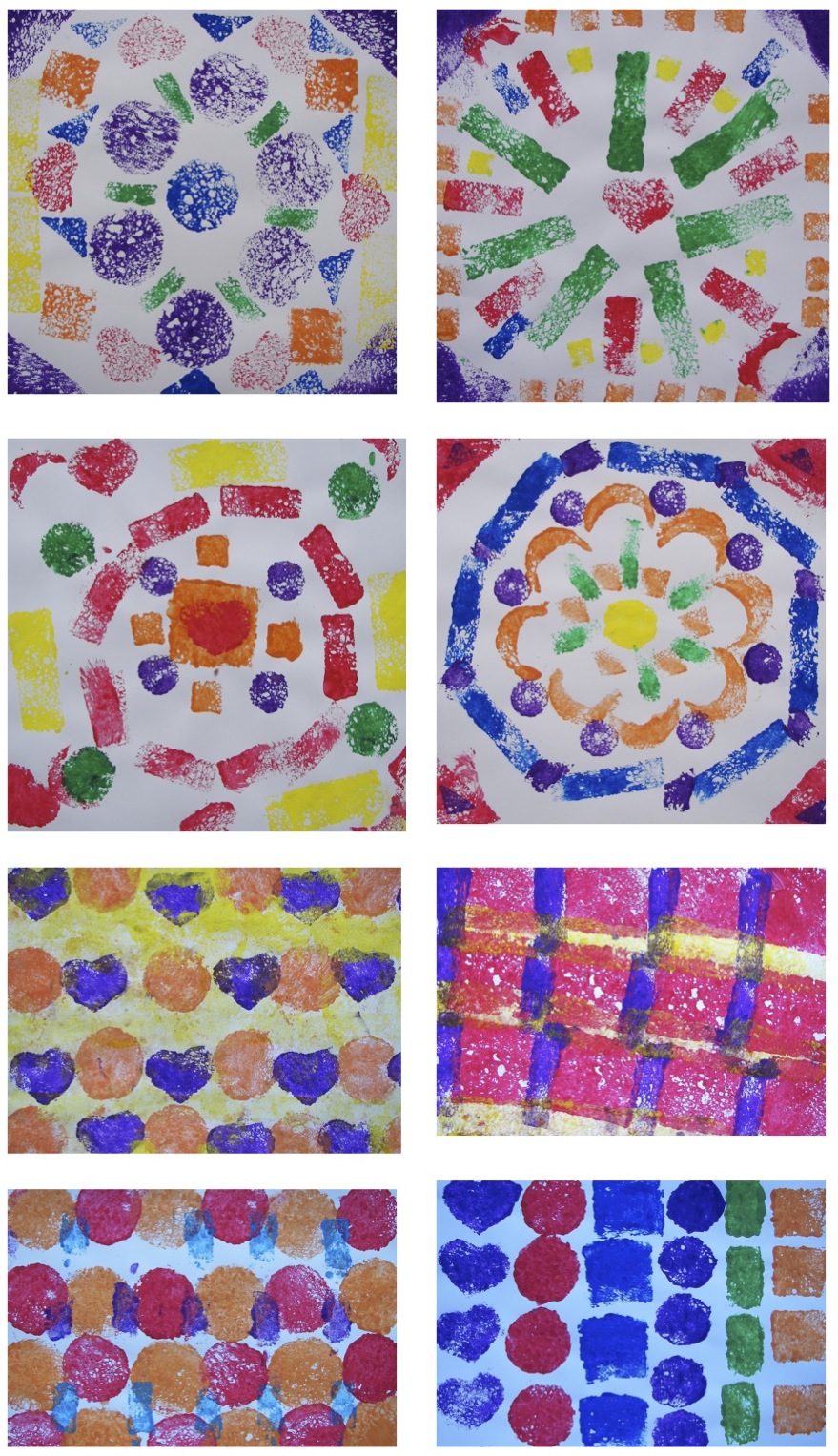 The Rolling Artroom 1st3rd Grade Sponge Print Designs