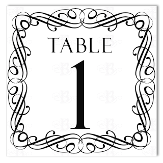 flourish table number card design