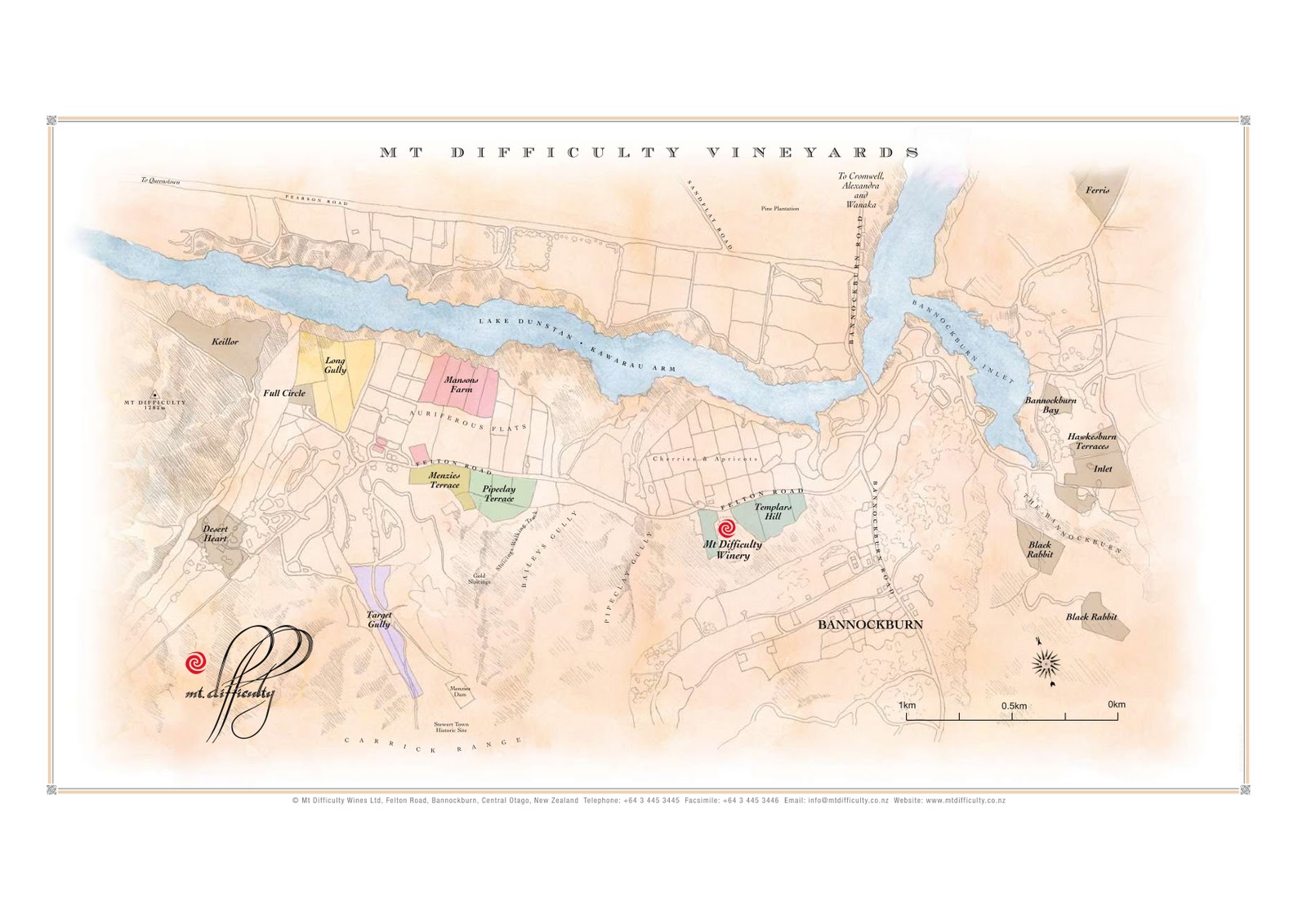 The Field of Gold Map of the vineyards