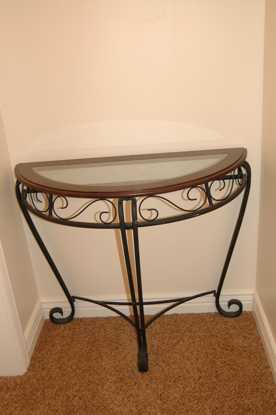 My Good Stuff 4 Sale {blog} Half circle End table 25.00 SOLD