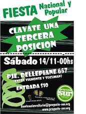 Fiesta Nacional y Popular - 14/11 - 00hs - Frente Universitario Proyecto Sur