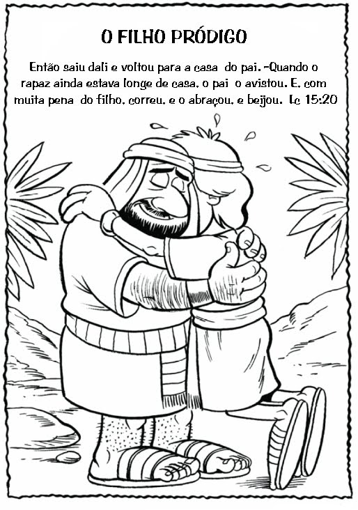 Resultado de imagem para o filho pródigo para colorir