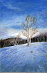Winter Tree Acrylic Painting