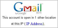 Gmail This account is open in 1 other location