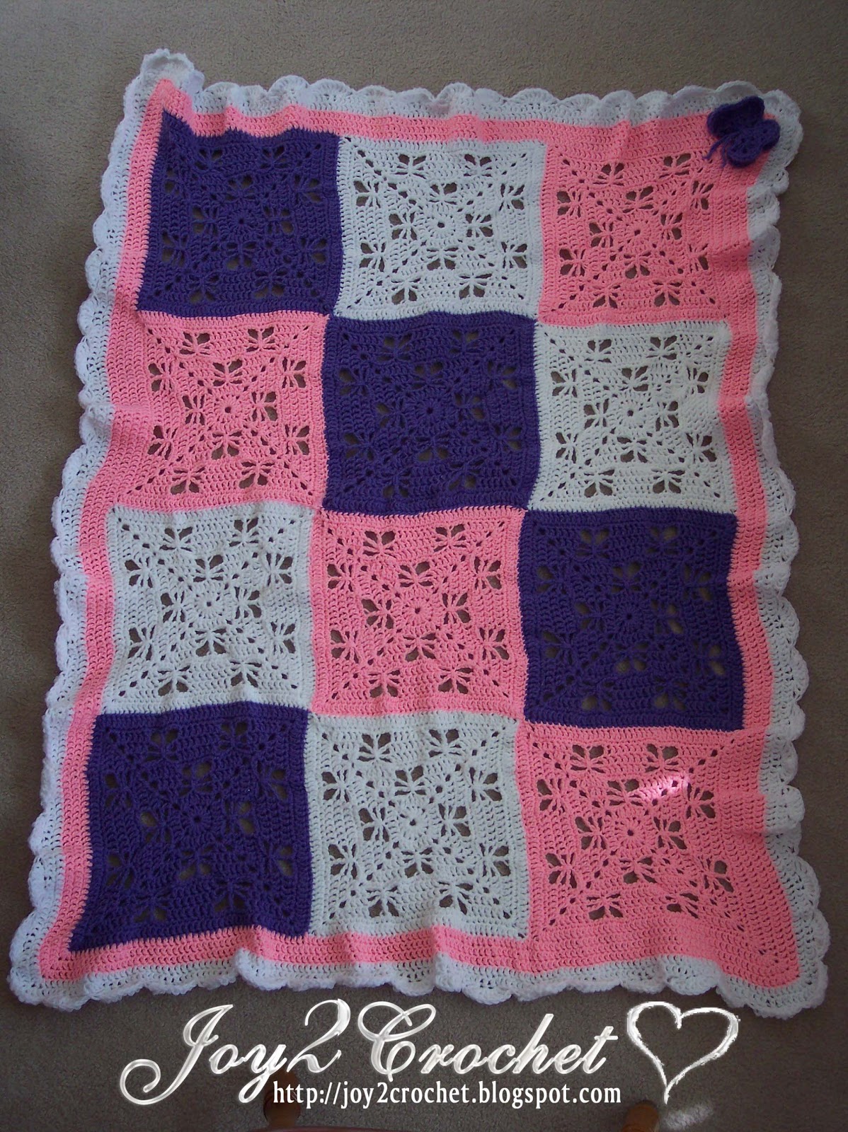 Joy 2 Crochet: Butterfly Afghan