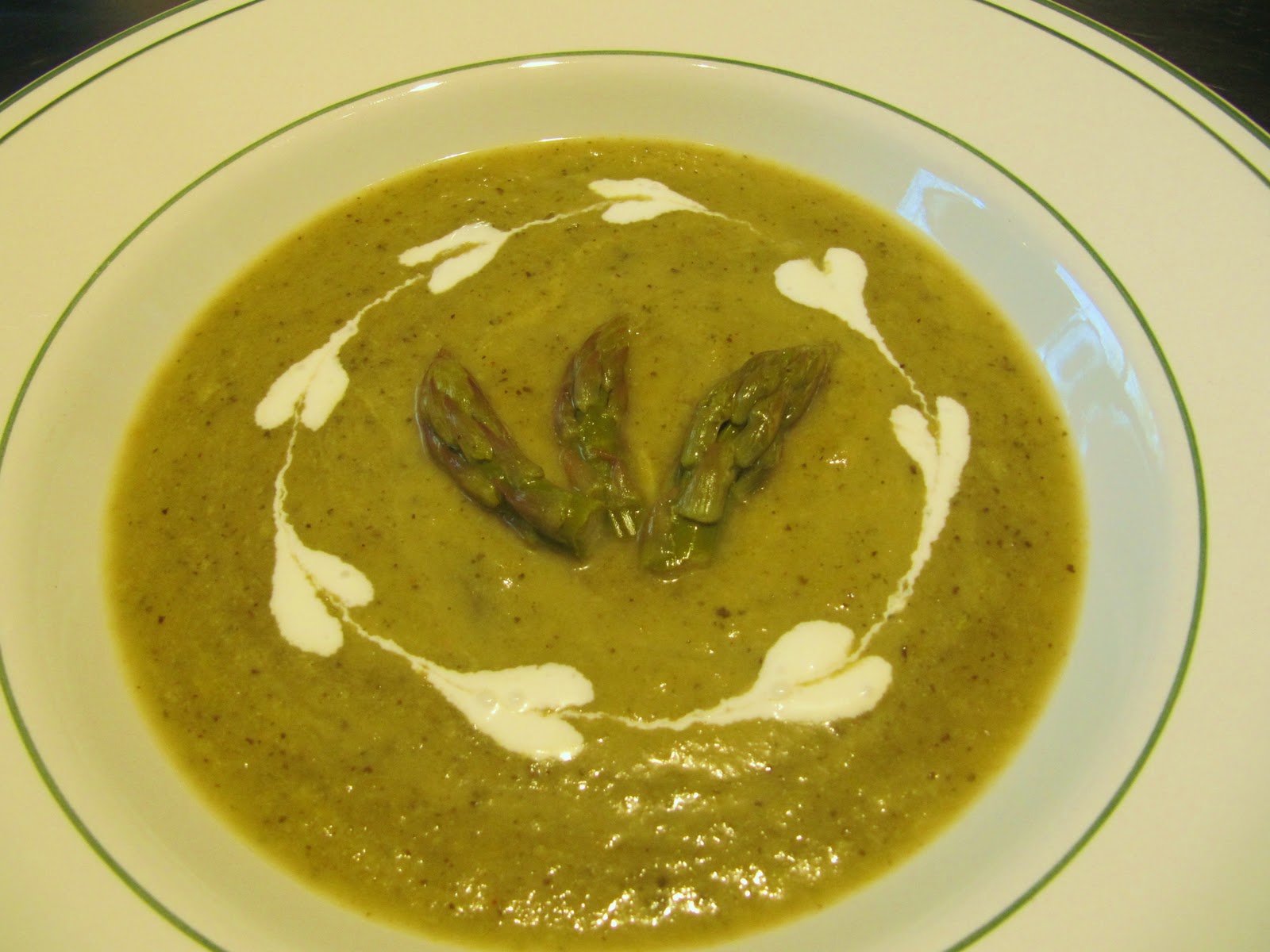 Mama Ozzy's Table Asparagus Soup with Basil and Tarragon