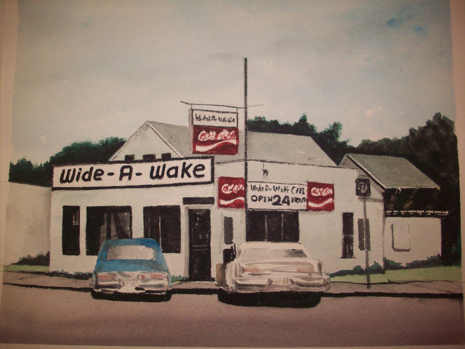 Arni's Art Blog "RT. 66 WIDEAWAKE CAFE, EDMOND, OK."