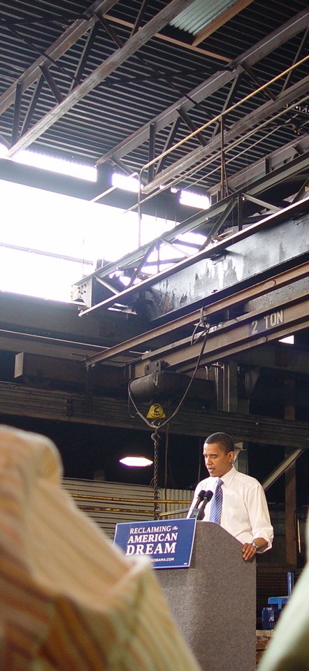 Barack Obama at Munster Steel, IN 5-2-2008