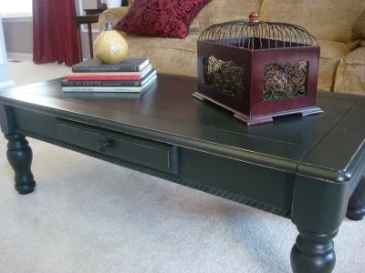 painting Goodwill coffee table