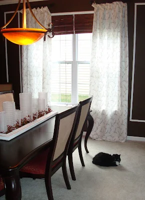 chocolate brown and white dining room
