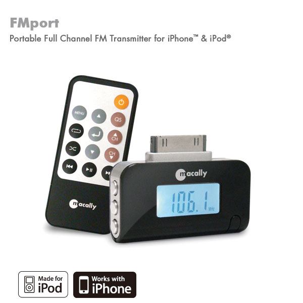 Macally introduces FMport FM Transmitter for iPhone and iPod Features