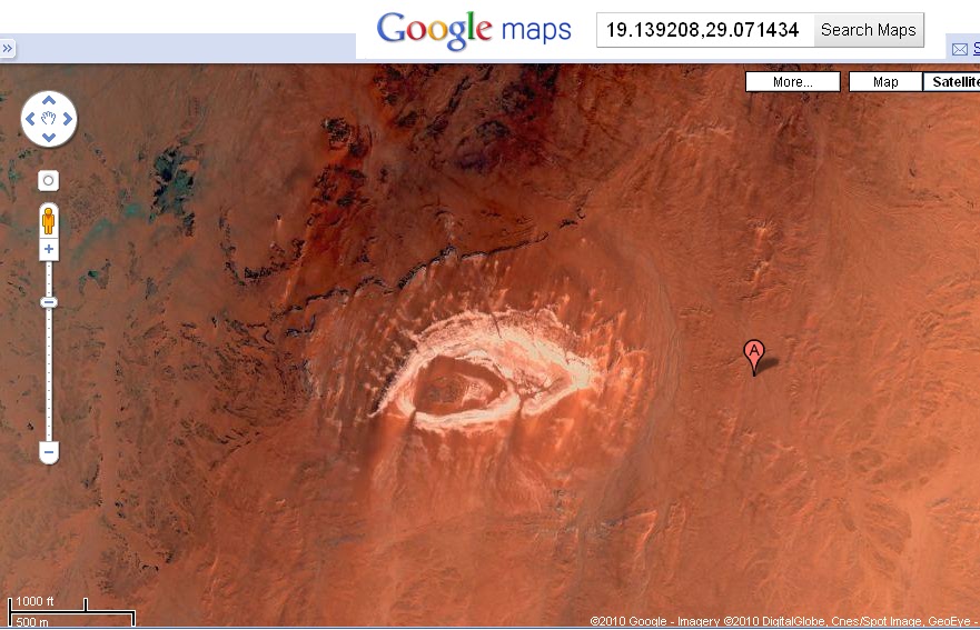 Сахара на глазок. Глаз пустыни сахара на карте гугл. Глаз Сахары на карте гугл. Глаз Сахары на карте координаты. Сахара на карте гугл.