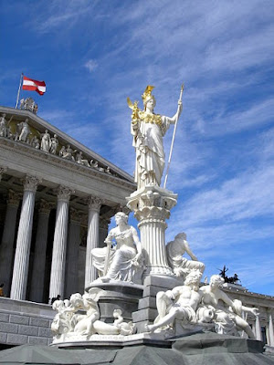 Austria parliament, Athena statue