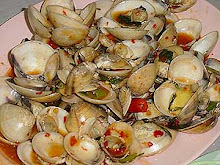 Spicy Clams or Mussels,Indian Style