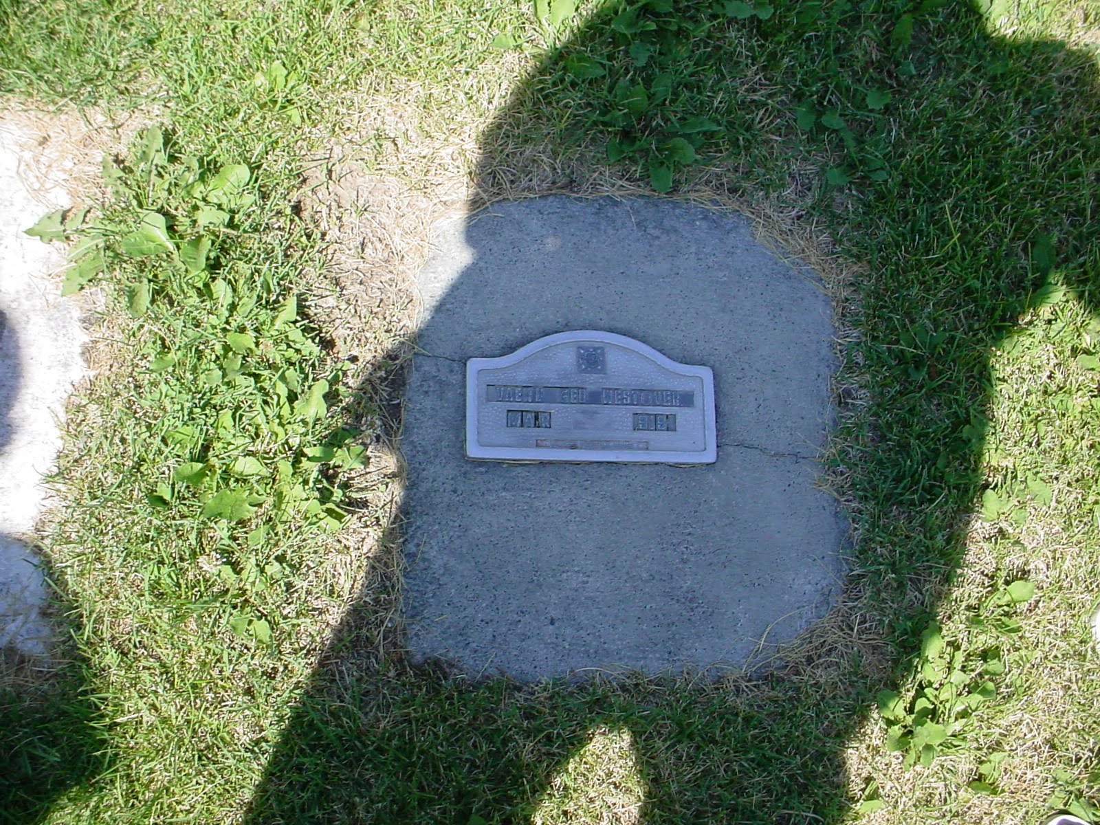 Riggs Westover Documents: Headstone Verle George Westover