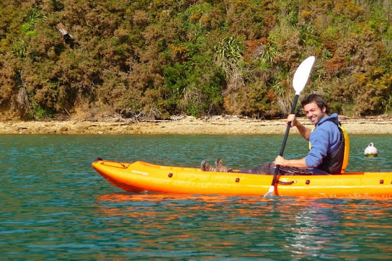 Aquí estoy yo en el Kayak en Picton