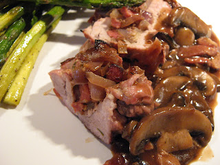 recettes plats FILETS DE PORC FARCIS AU CHORIZO ET SA SAUCE AUX PORTOBELLOS