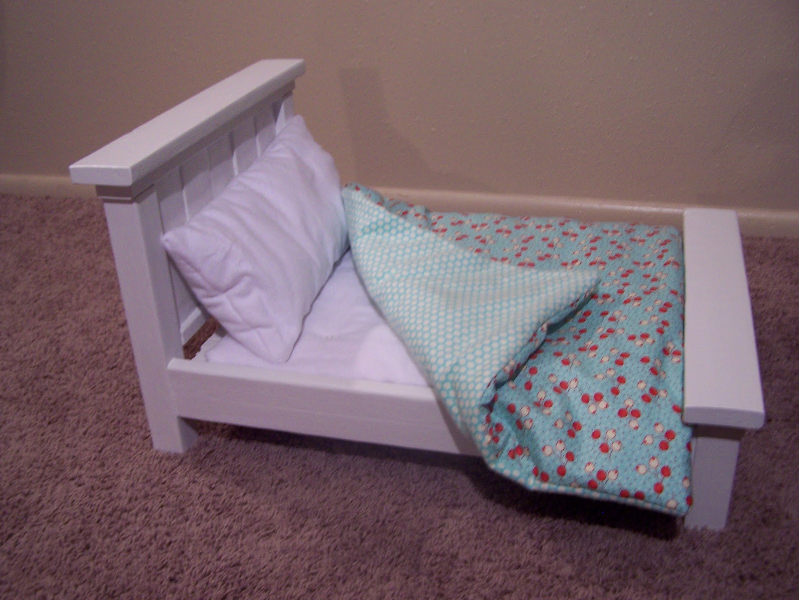 Made From Wood Queen Finished Farmhouse Doll Bed 50