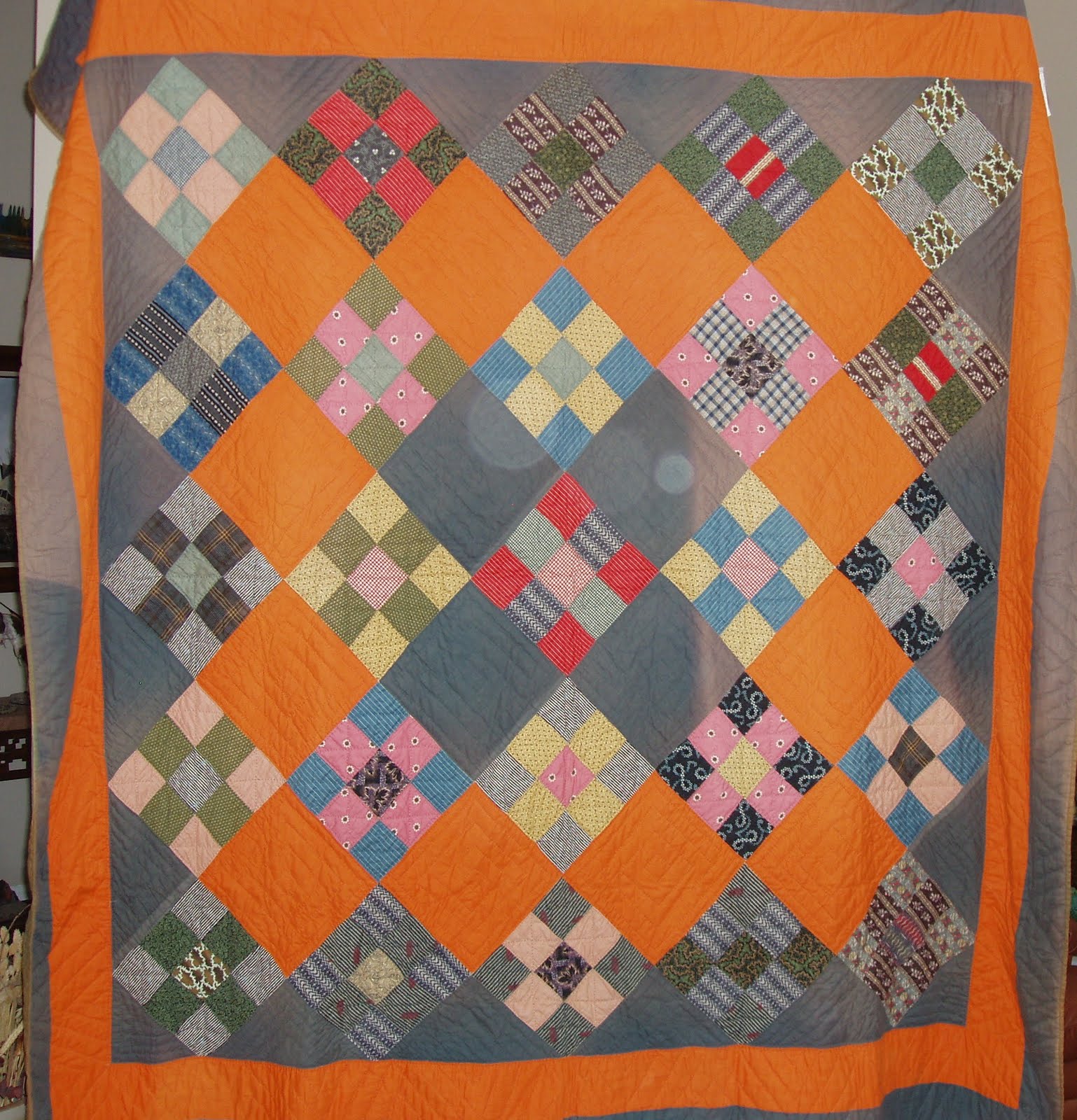 QuiltsVintage and Antique Orange Quilts in My Collection