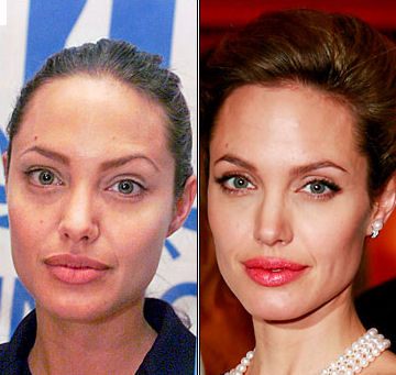 Celebrity Without Make up. Celebs with no makeup and retouching for magazine