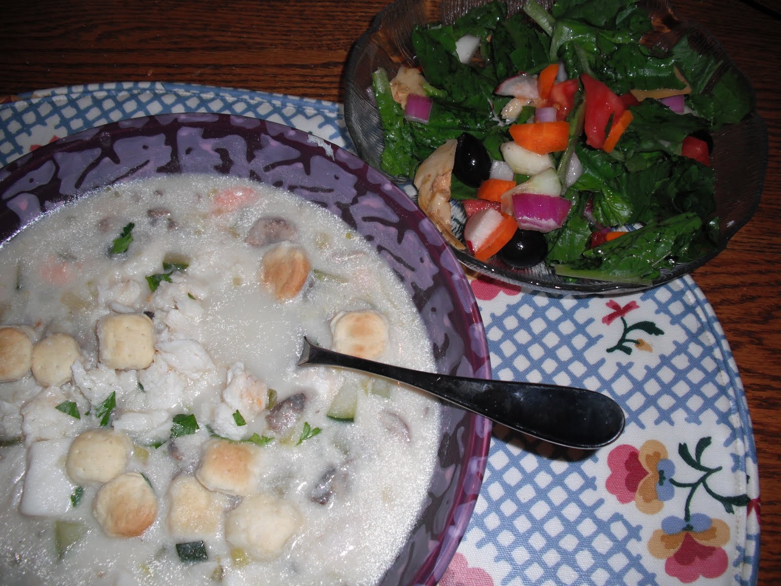Noodle Salad: Jacques Pepin Seafood Chowder
