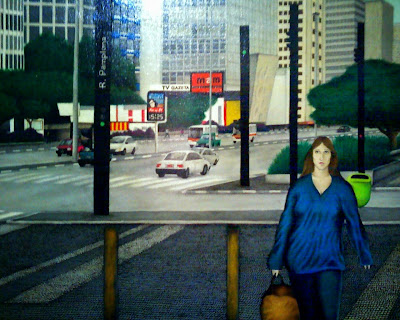 Detalhe de "Avenida Paulista com Rua Pamplona" de Eduardo Cambuí Junior
