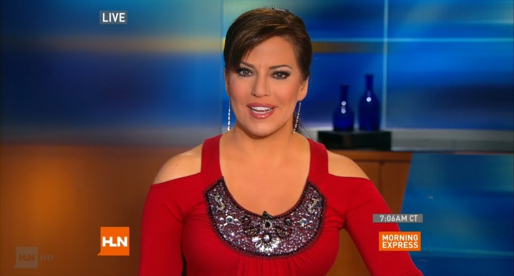 Robin's boobs look ridiculously perky in this very nice red outfit. 