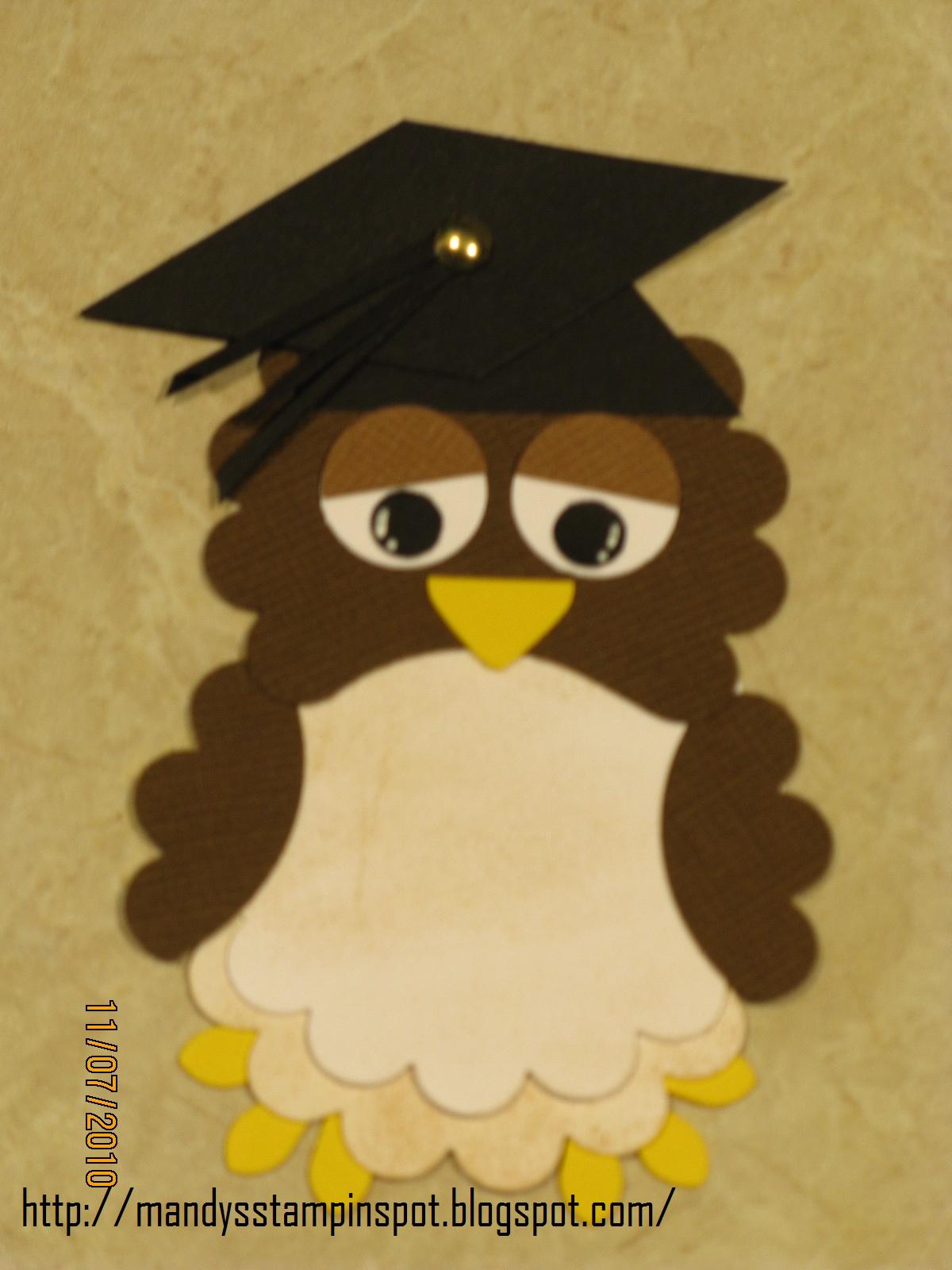 Mandy's Stampin Spot: Graduation Owl - Punch art