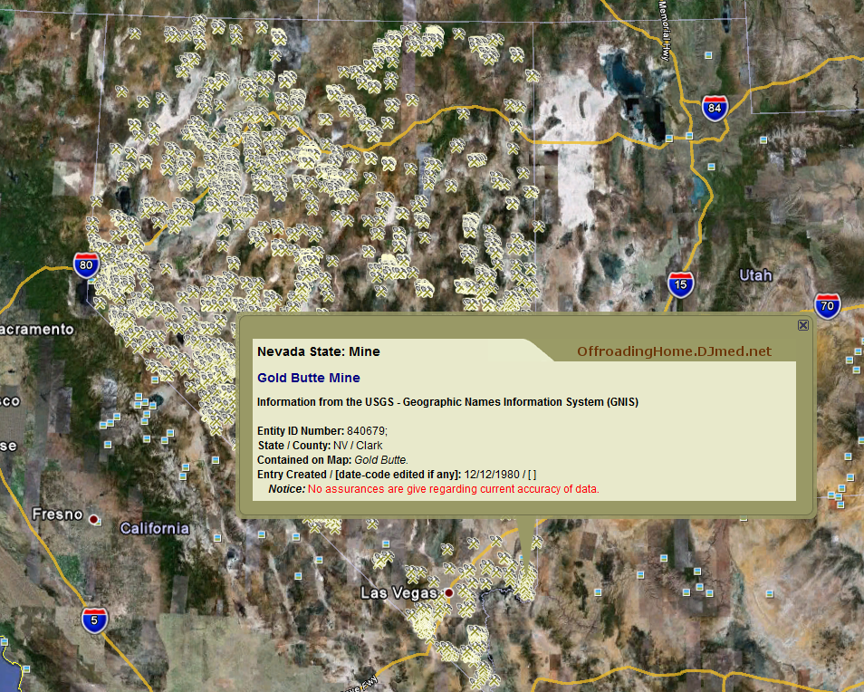 Offroading Home Nevada Mine Map