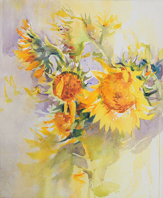 'last of the stragglers - sunflower bouquet