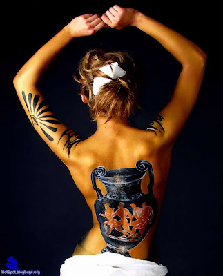 Beautiful Art Body Painting On Her Sexy Body