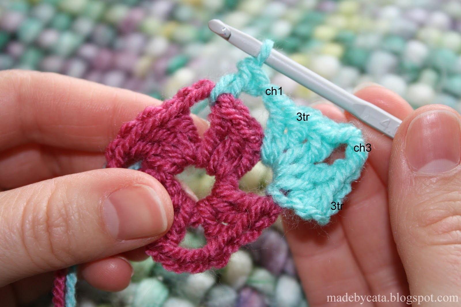 madebycata Granny Square Tutorial for beginners!