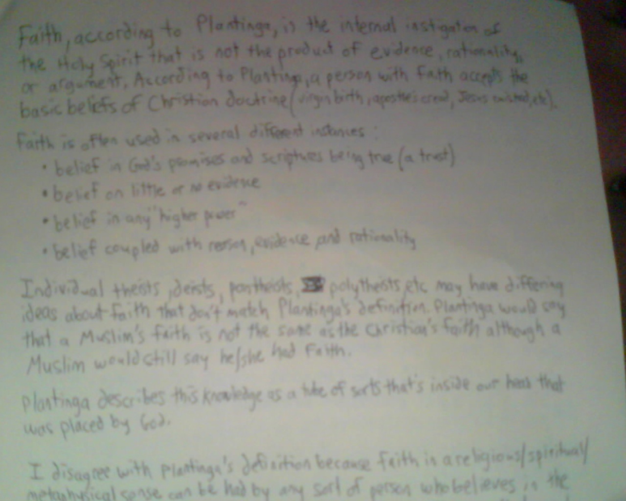 Essays about faith