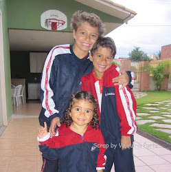 Meus filhos Enzo, Déric e Luma