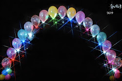sparkle arch string balloon pearl ribbons hanging each