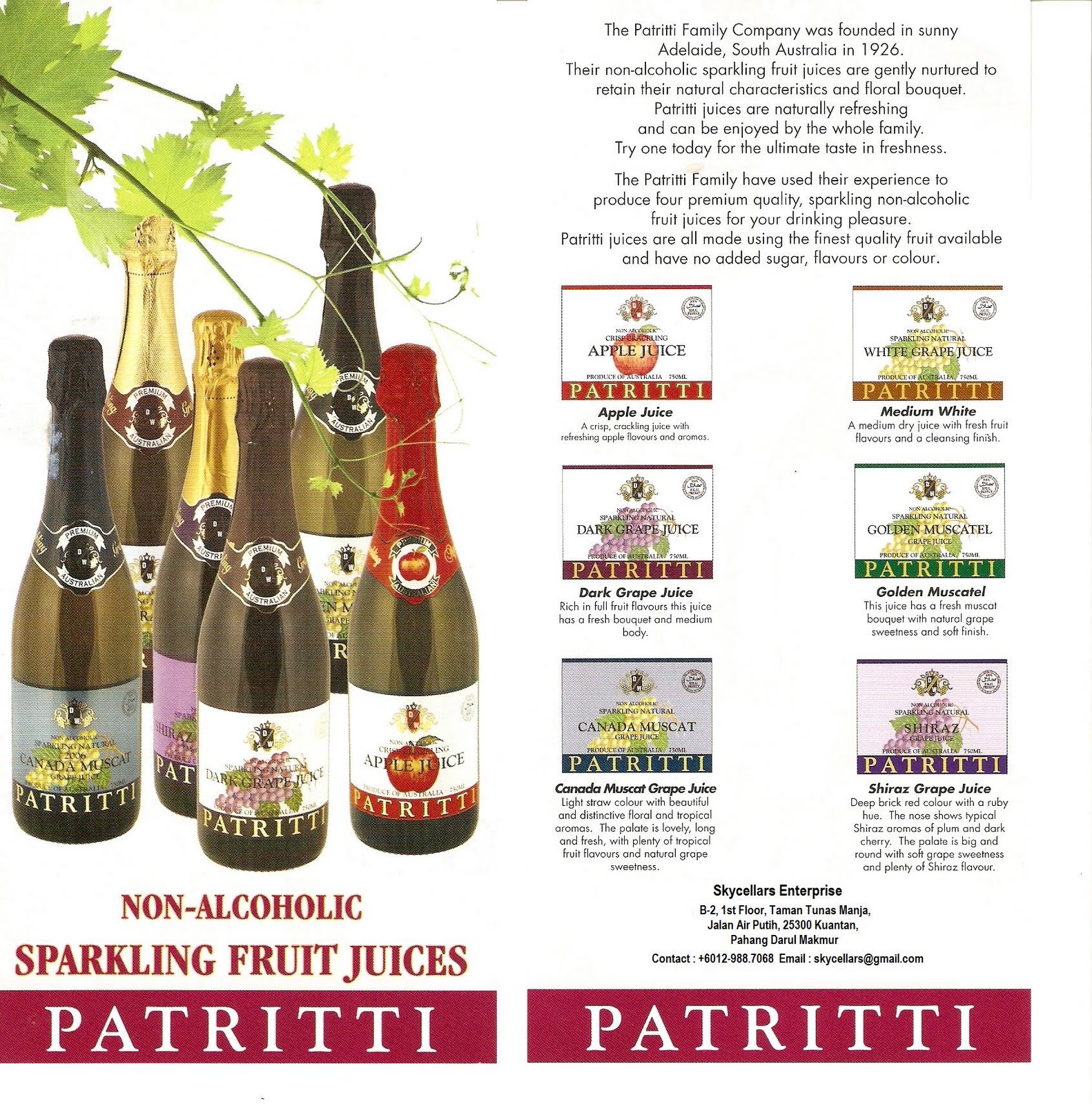 Patritti Non Alcoholic Wines Patritti Halal Certified 100 Natural